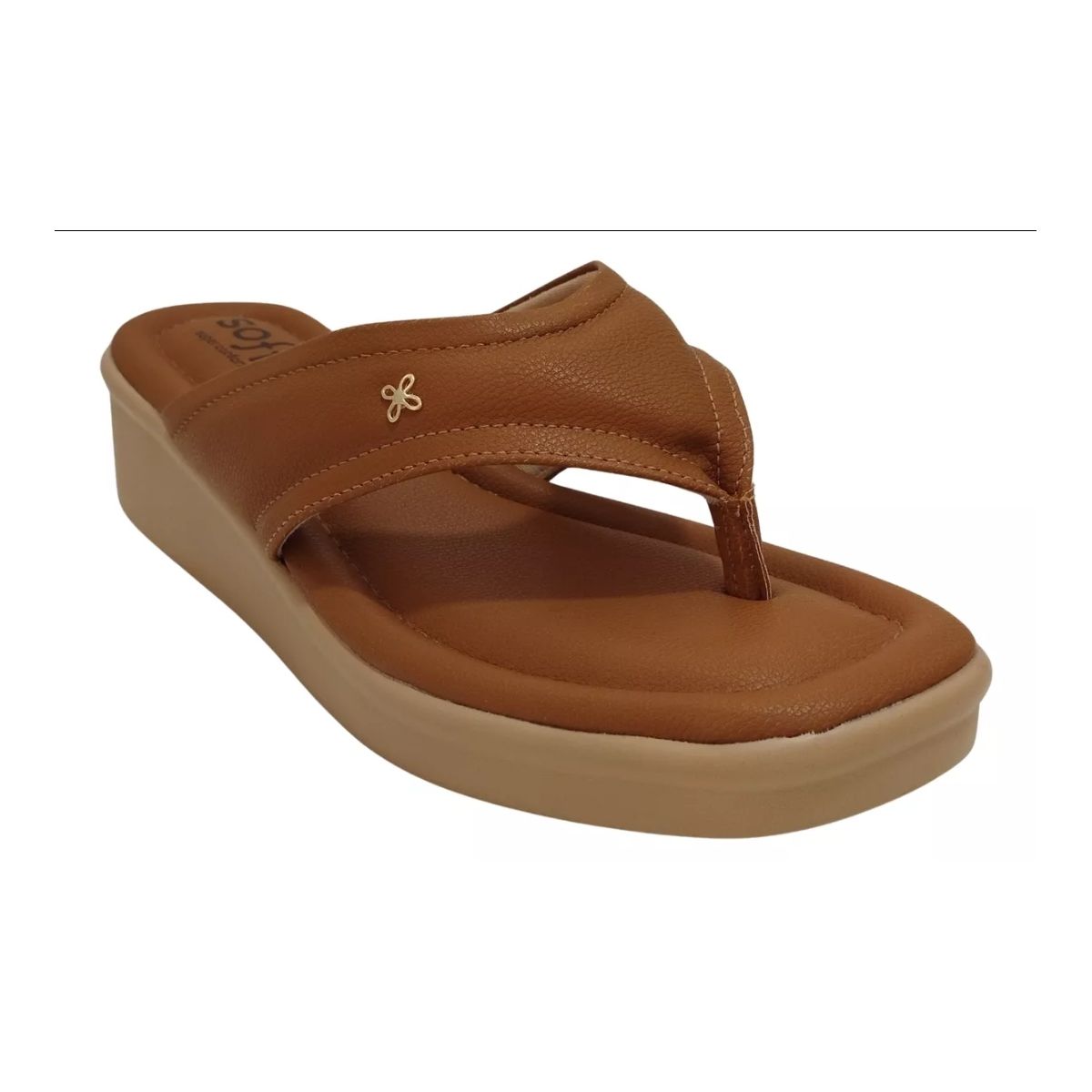 Tamanco Feminino Softli Com Salto Flatform E Tira ... - Fátima Modas