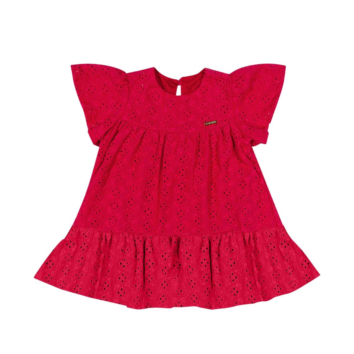 Vestido Bebê Menina Laise Colorittá Vermelho - Fátima Modas