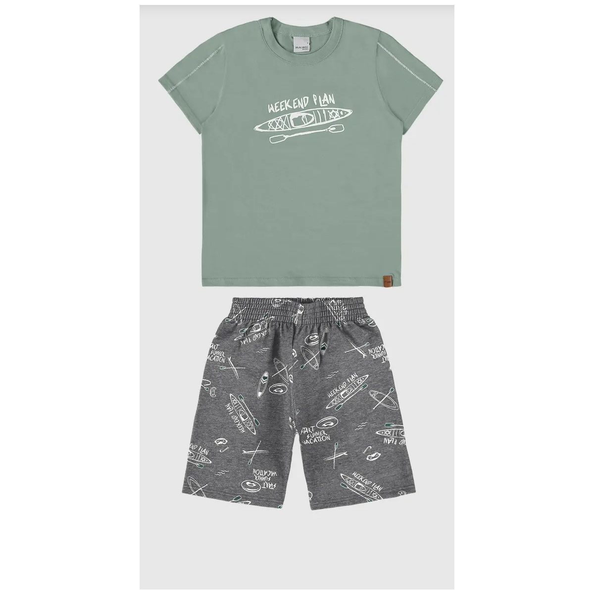 Conjunto Infantil Menino Weekend Plan Em Algodão M... - Fátima Modas