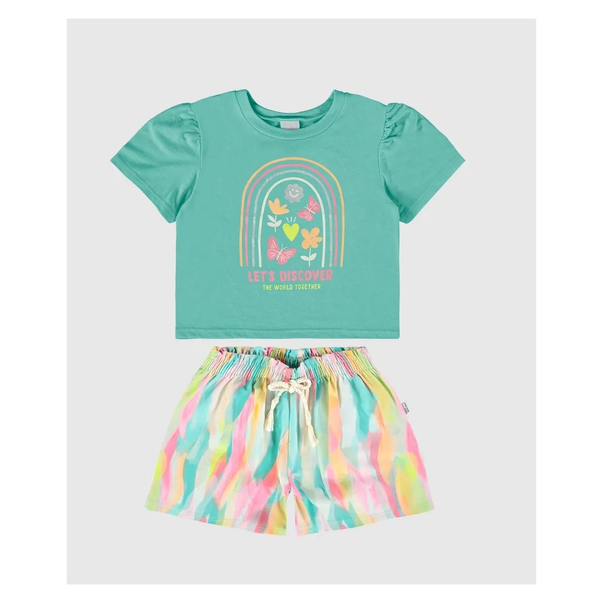 Conjunto Infantil Menina Let’s Discover The World ... - Fátima Modas