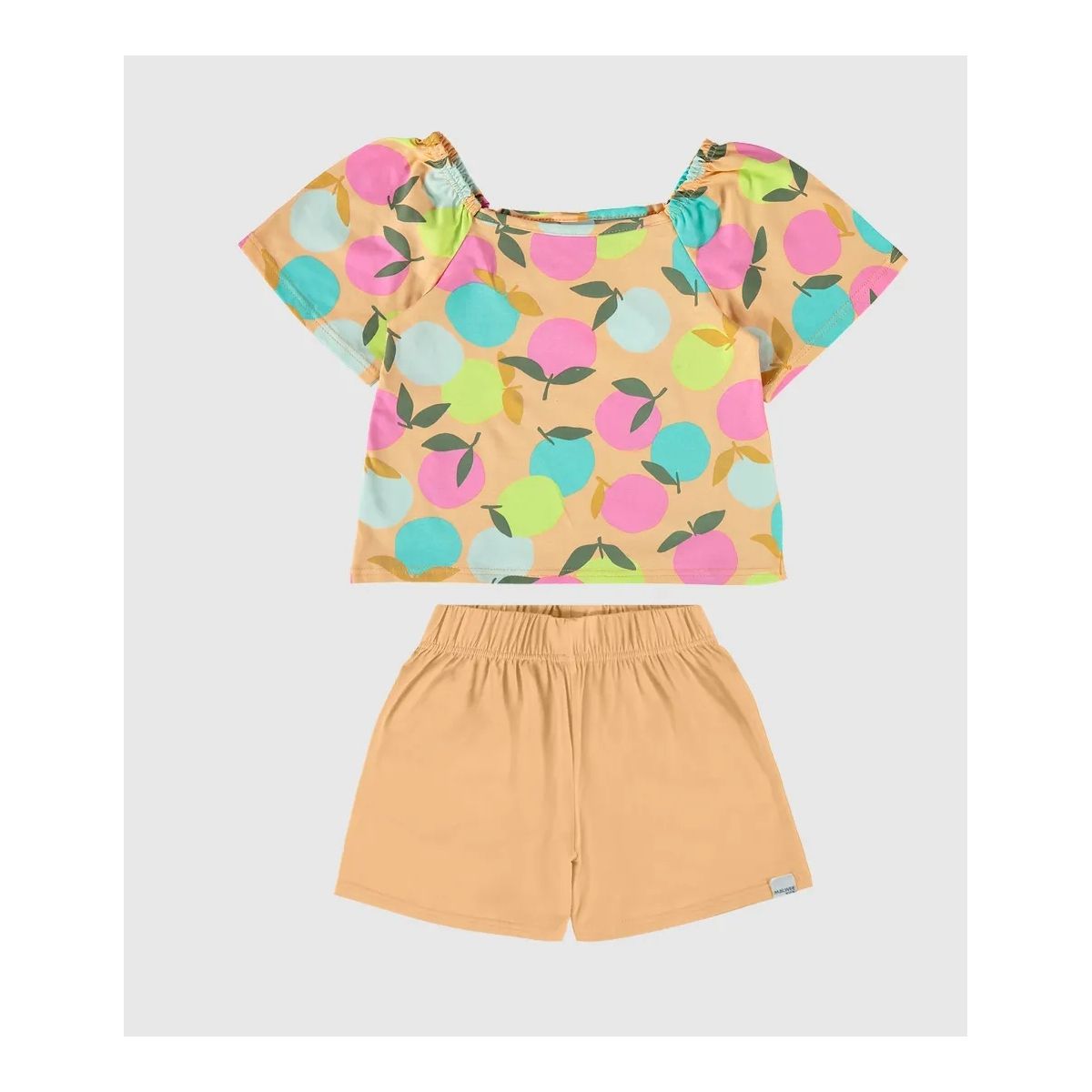 Conjunto Infantil Menina Blusa Estampa Frutas Em A... - Fátima Modas