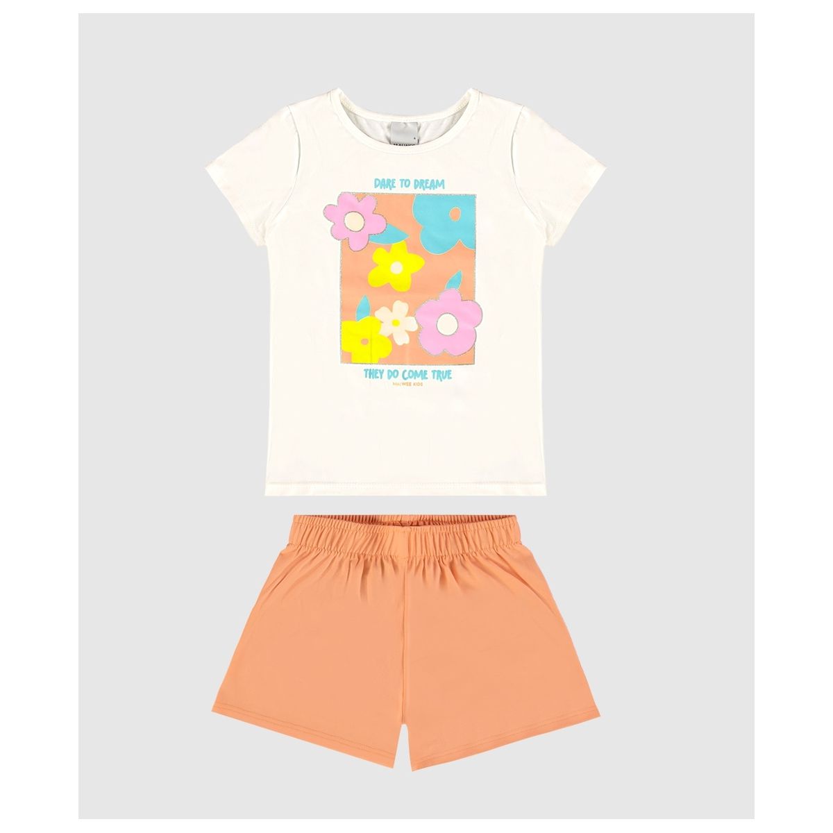 Conjunto Infantil Menina Let Your Heart Em Algodão... - Fátima Modas
