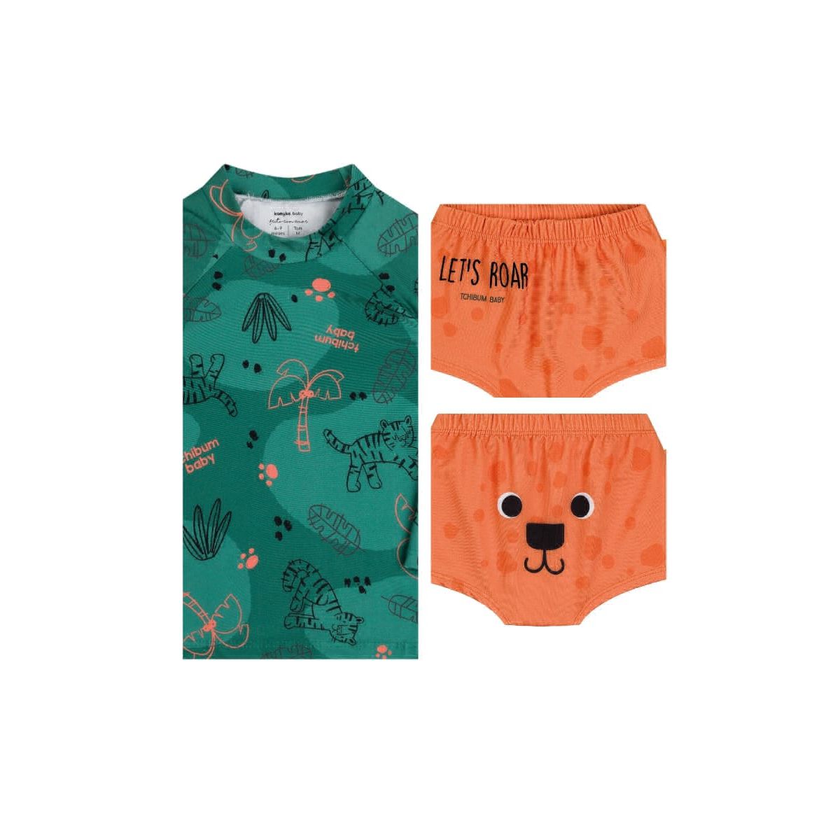 Conjunto Menino Camiseta UV e Sunga Tigre - Kamylu - Fátima Modas