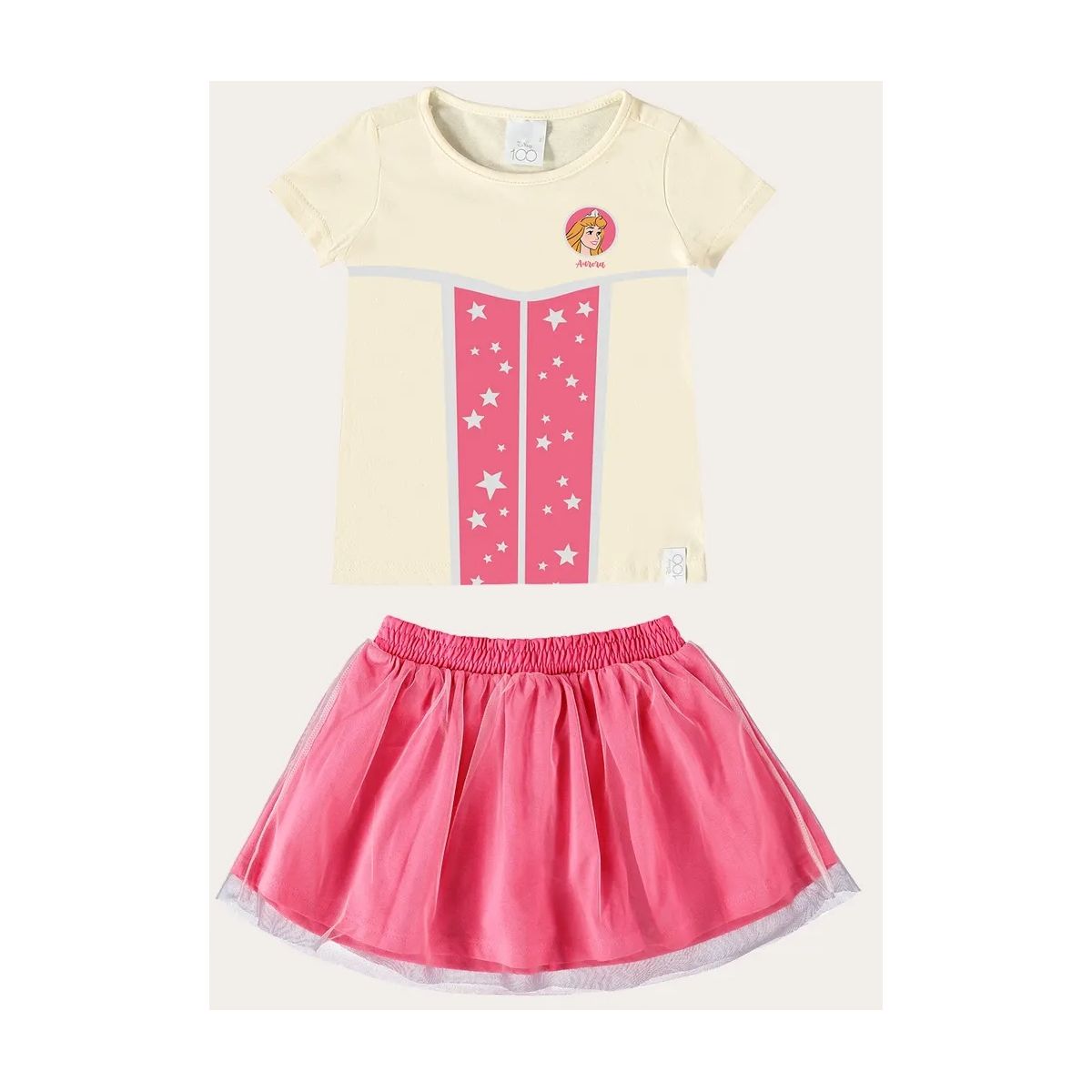 Conjunto Infantil Menina Blusa e Shorts Disney Em ... - Fátima Modas