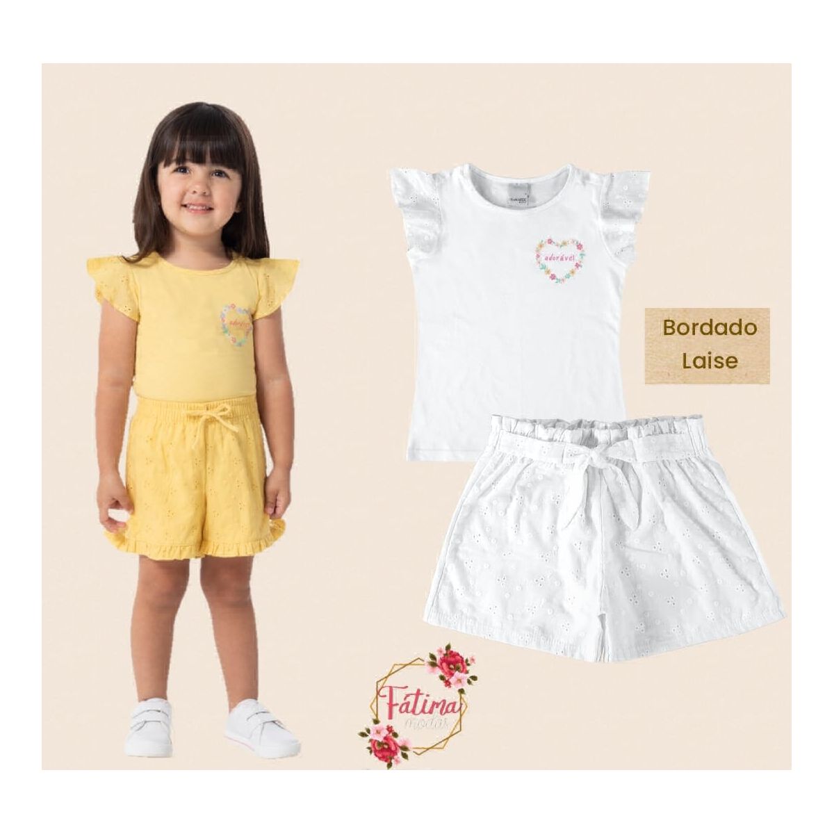 Conjunto Malwee Lase Branco - Fátima Modas