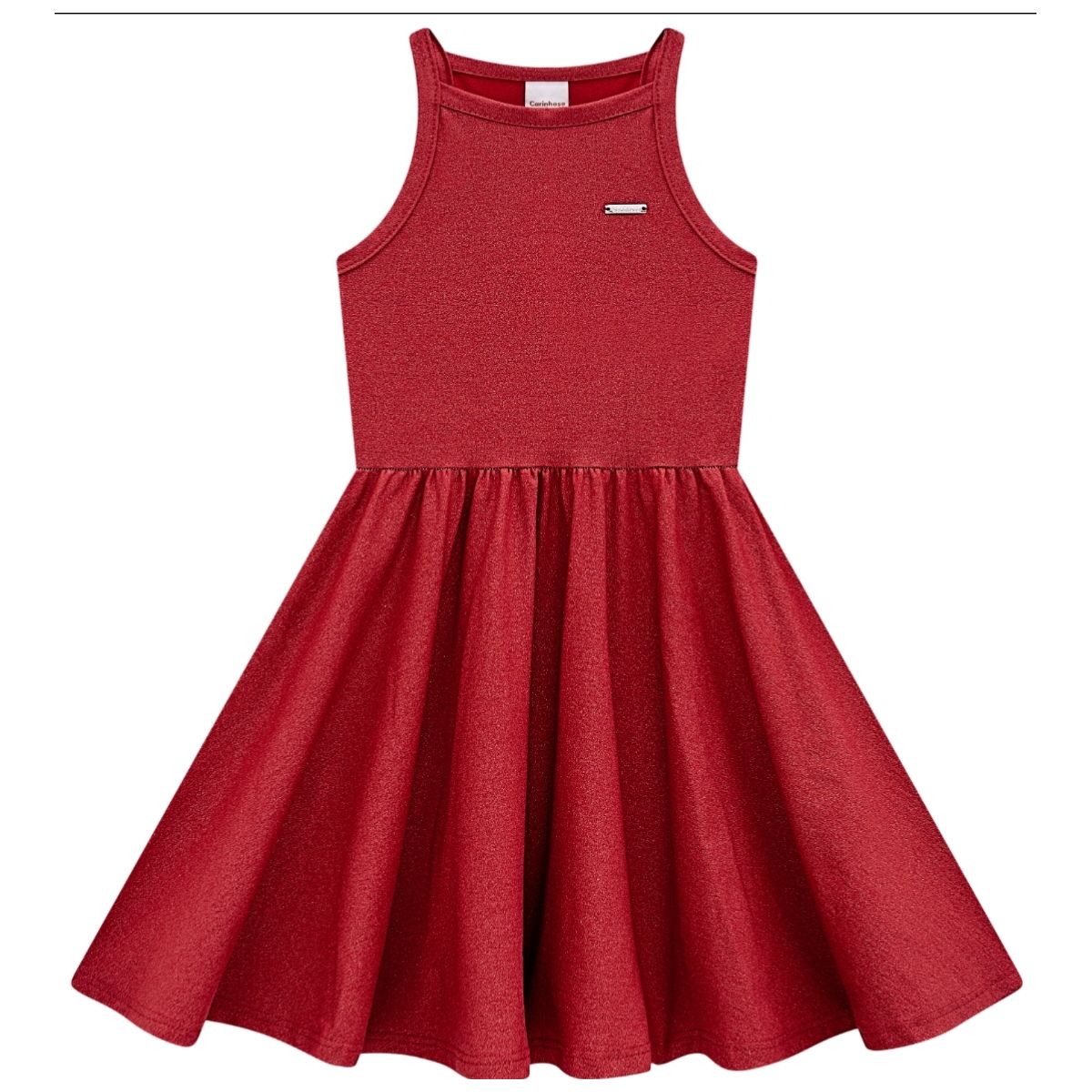 Vestido Menina Regata Em Algodão Com Glitter - Car... - Fátima Modas