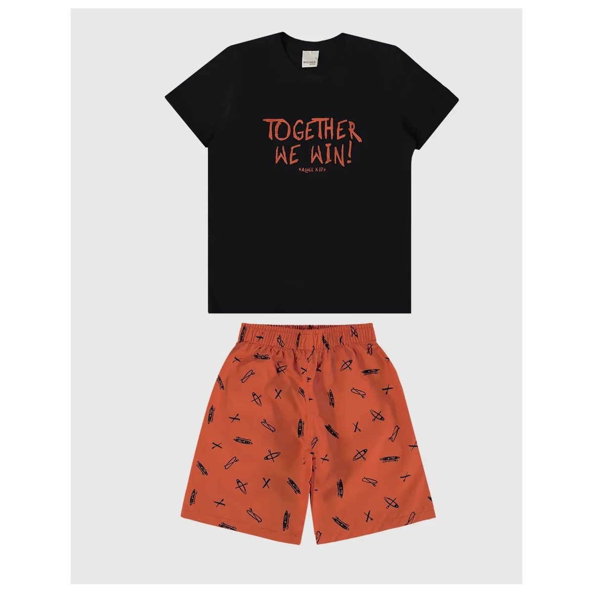 Conjunto Infantil Menino Together We Win! Em Algod... - Fátima Modas