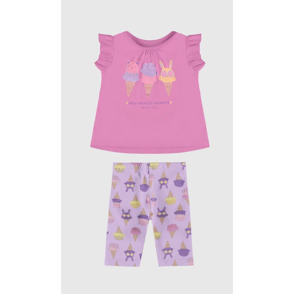 Conjunto Infantil Menina Meu Sorvete Favorito Em A... - Fátima Modas