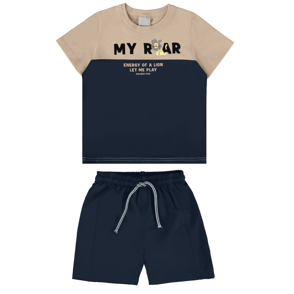 Conjunto Infantil Menino Camiseta My Roar Em Algod... - Fátima Modas