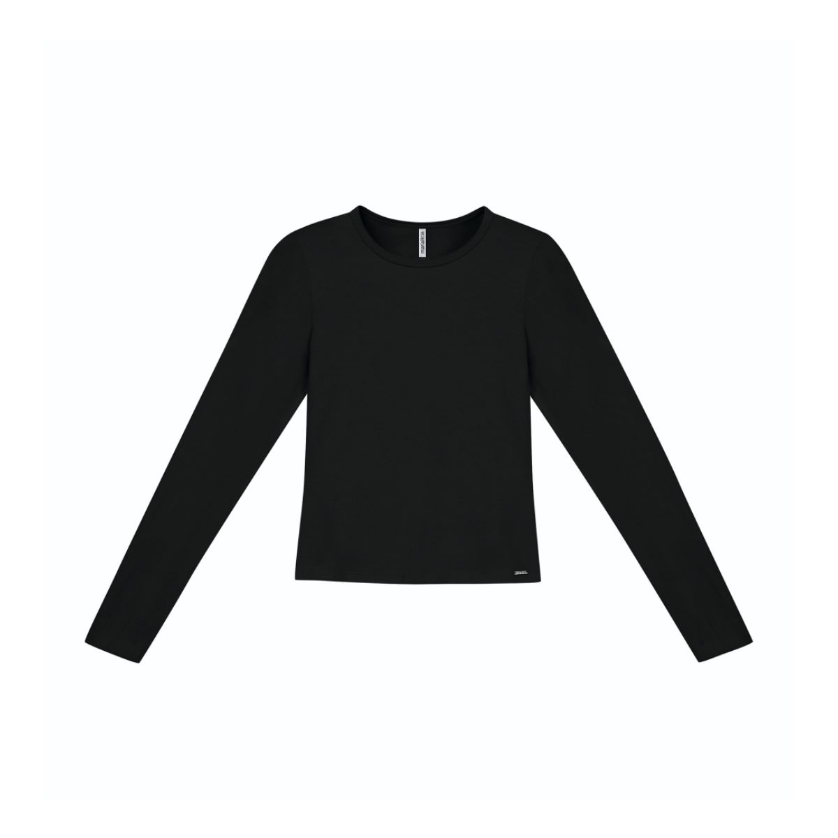 Blusa De Cotton Básica Feminina Preta - Fátima Modas