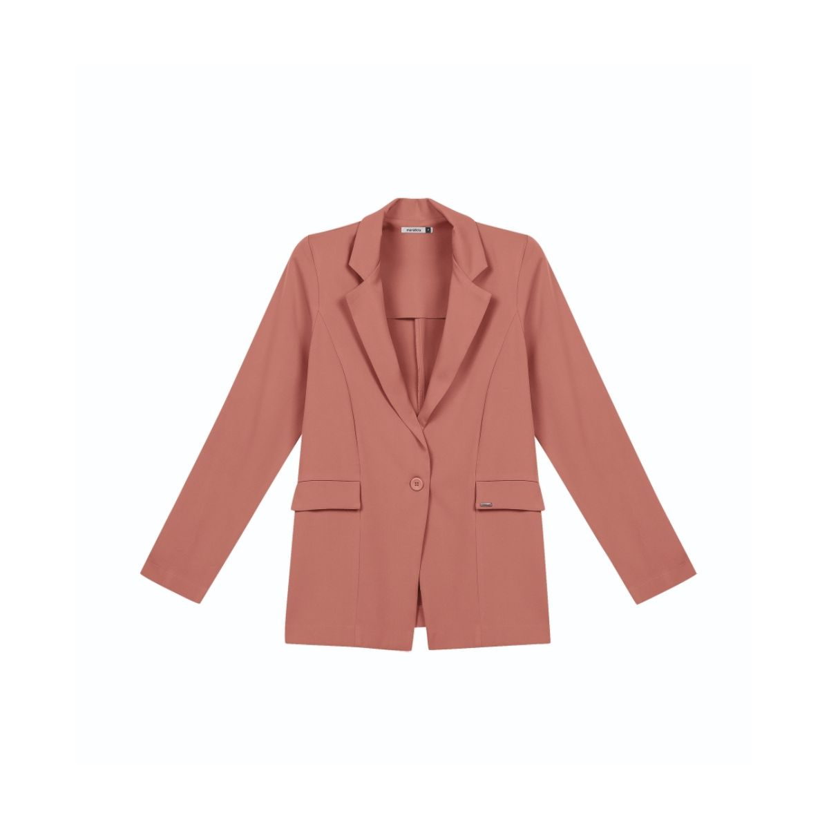 Blazer feminino reto liso gola tailleur - Fátima Modas