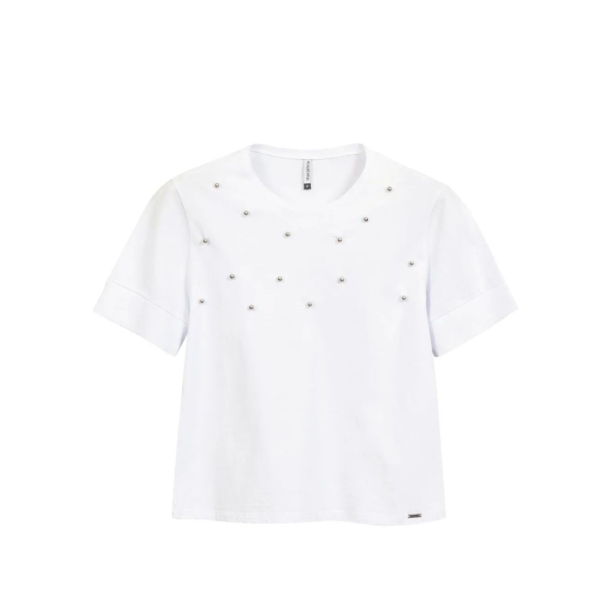 Blusa Feminina Com Aplicações Marialícia Branco - Fátima Modas