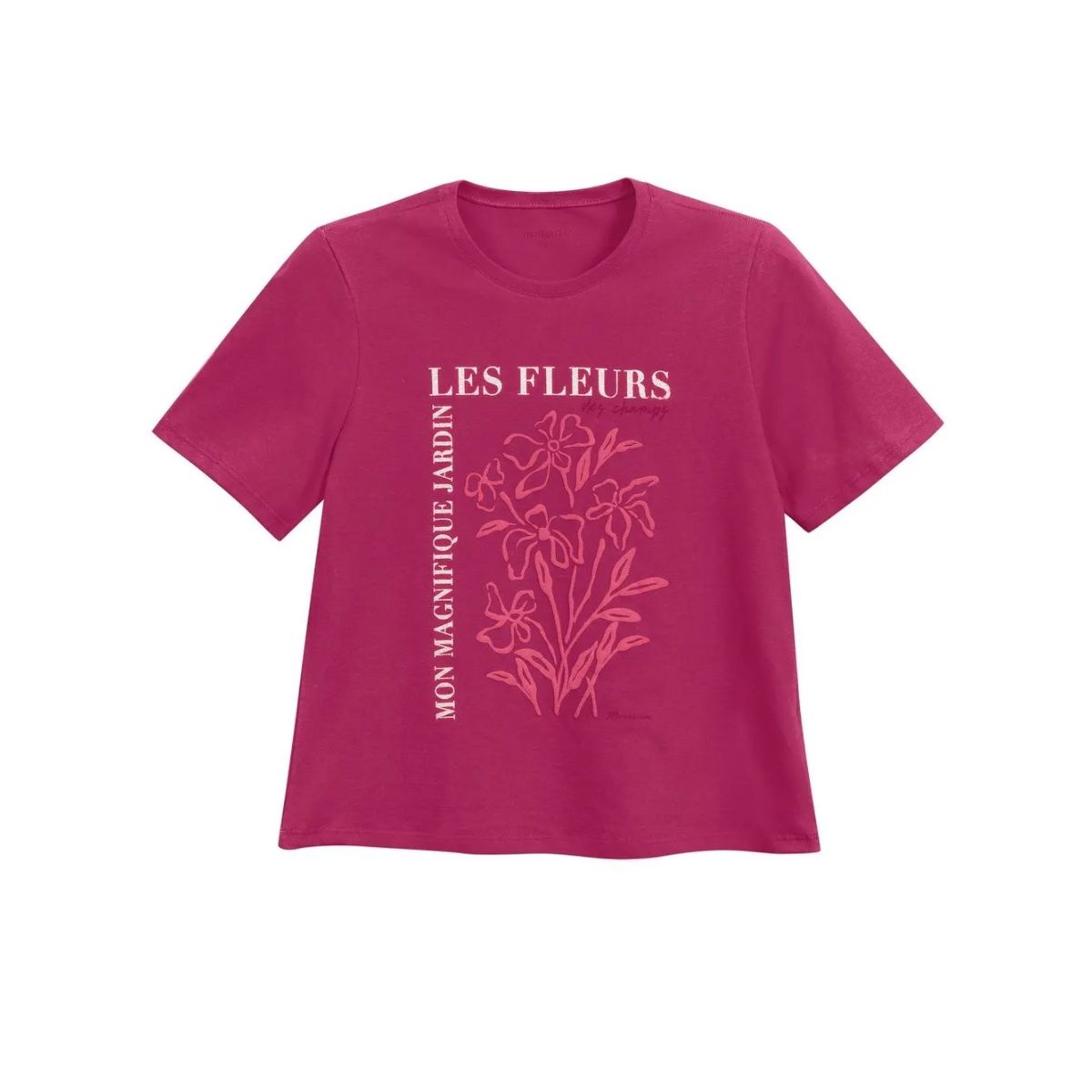 T-Shirt Feminina Estampada Marialícia Rosa - Fátima Modas