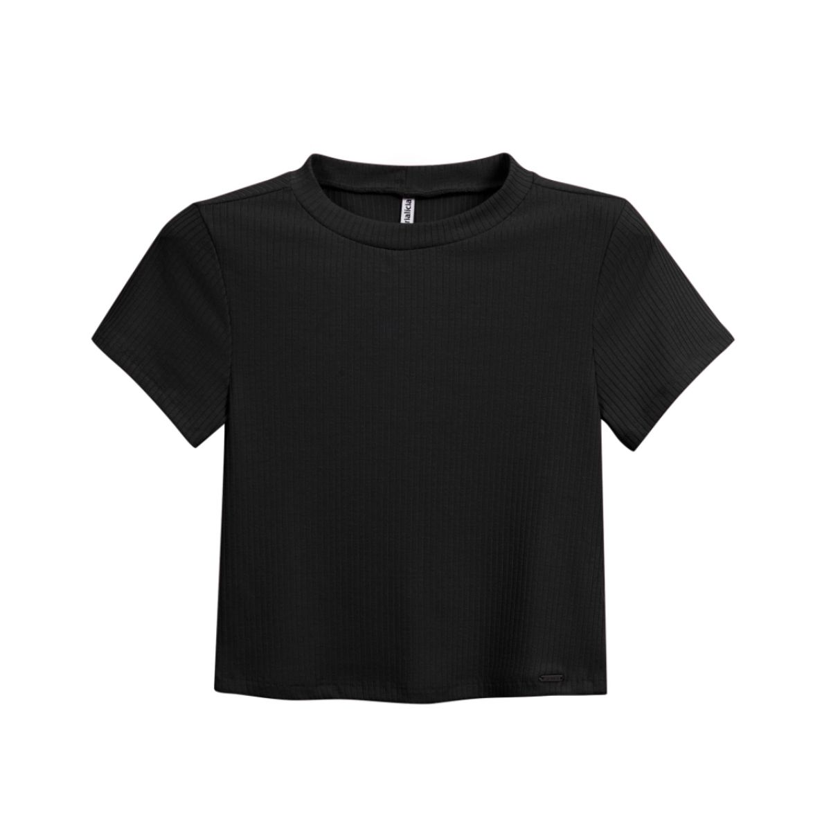 Blusa Canelada Preta Marialicia - Fátima Modas