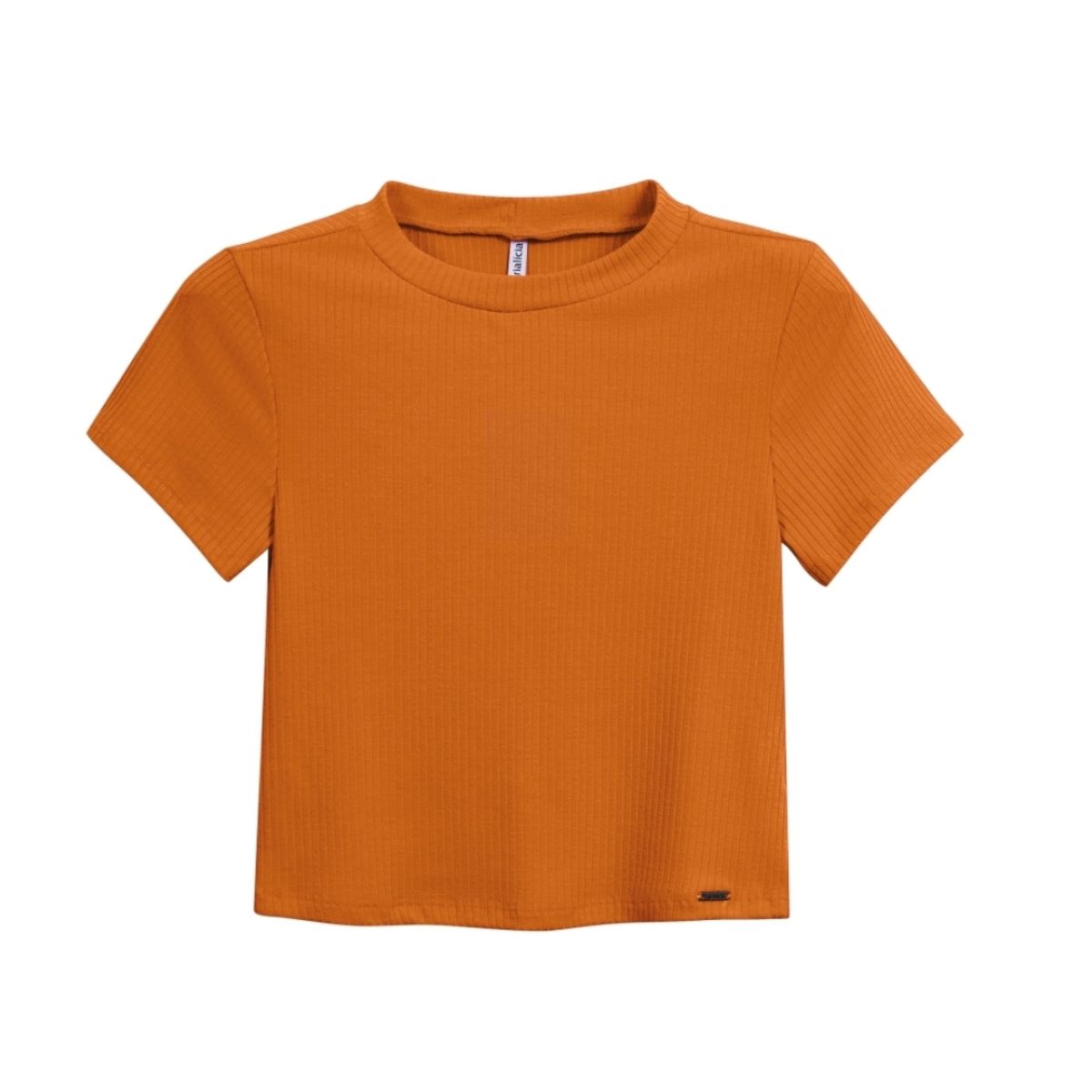 Blusa Canelada Laranja Marialicia - Fátima Modas