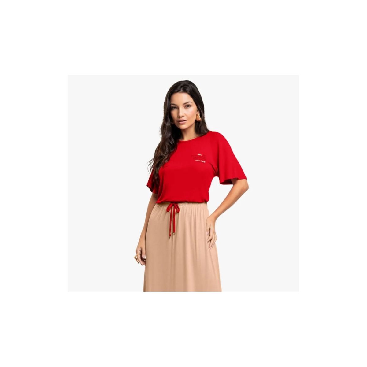 Blusa Feminina em Viscose com Mangas Amplas - Cere... - Fátima Modas