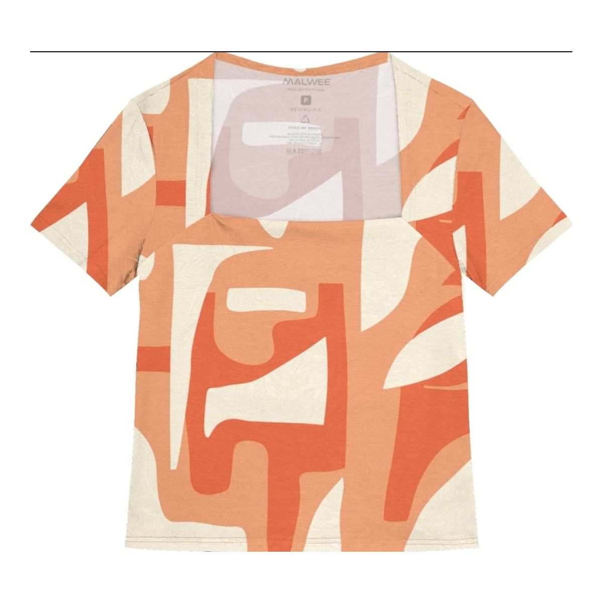 Blusa Feminina Floral Decote Quadrado Em Viscose S... - Fátima Modas