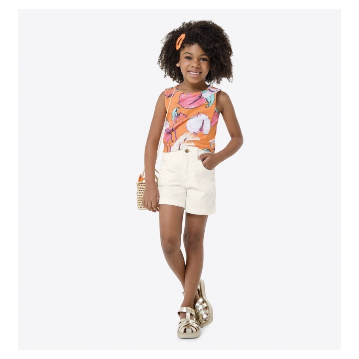 Conjunto CarinhosoFeminino Juvenil Blusa/Shorts - Fátima Modas