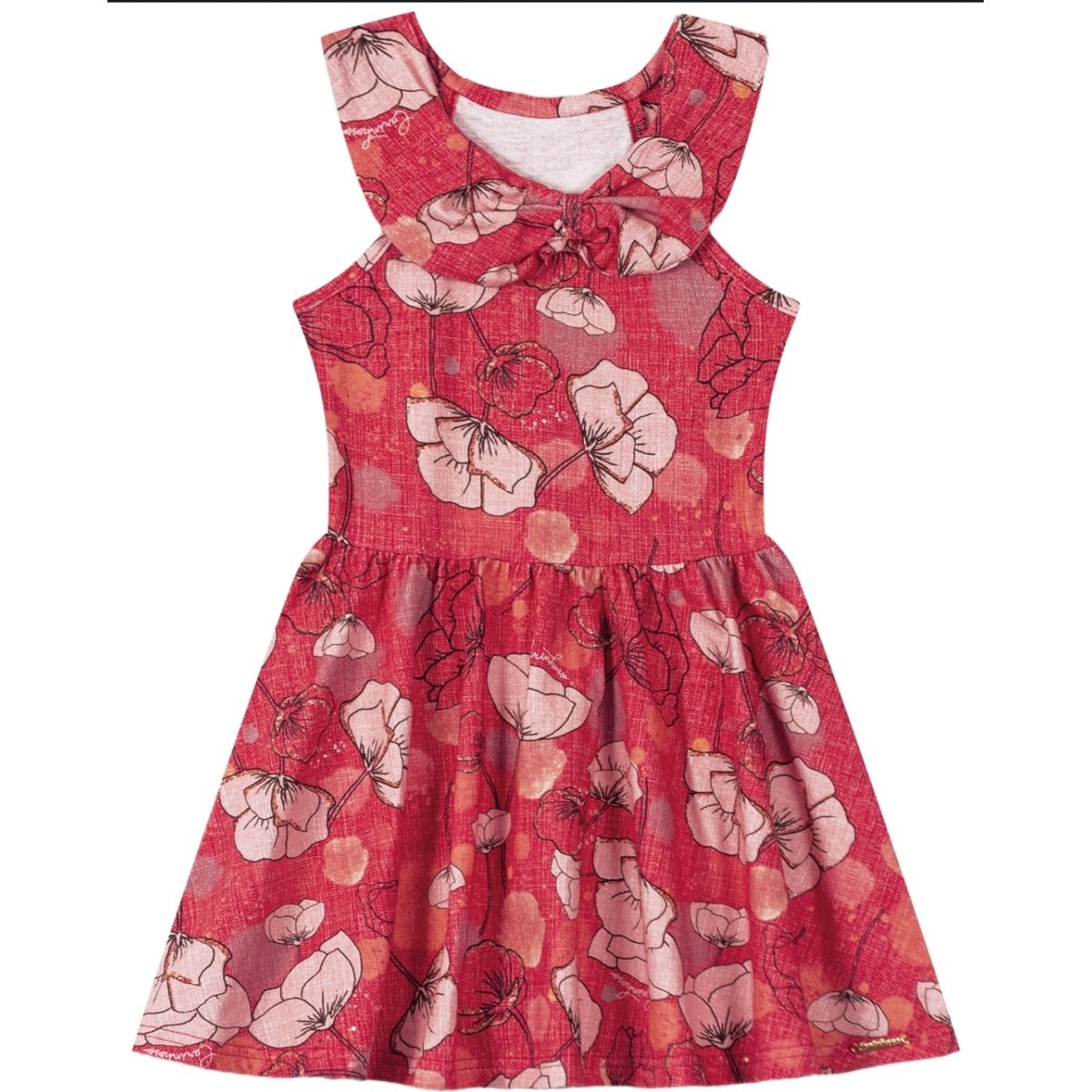 Vestido Regata Infantil Feminino Carinhoso Folhage - Fátima Modas