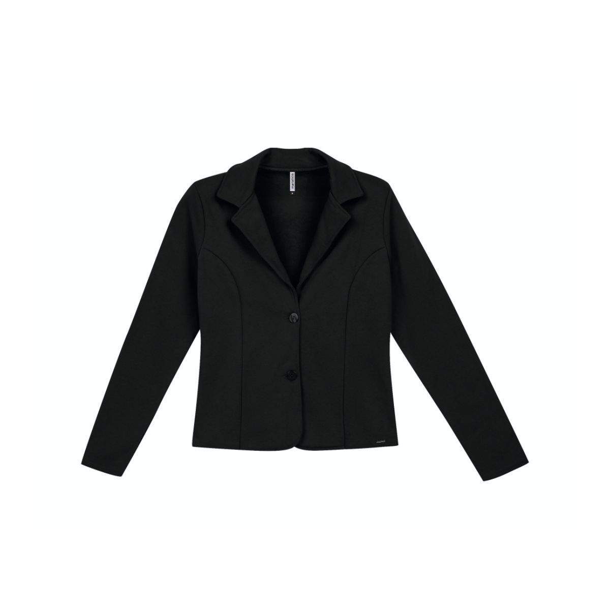 Blazer Feminino Em Moletinho Preto - Fátima Modas