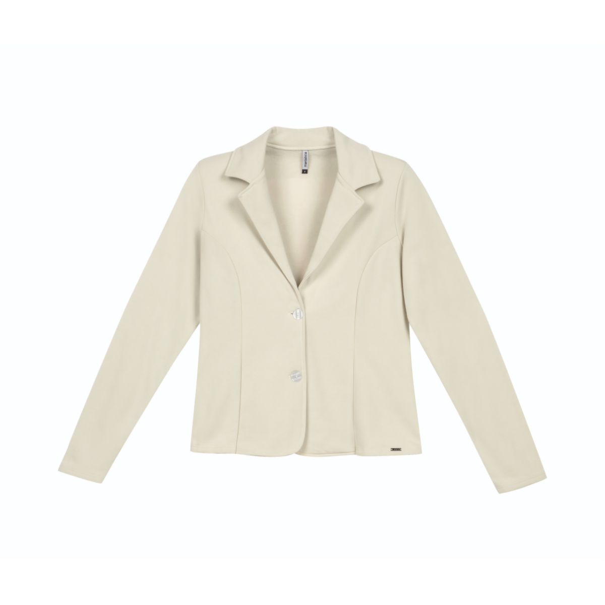 Blazer Feminino Em Moletinho Off white - Fátima Modas