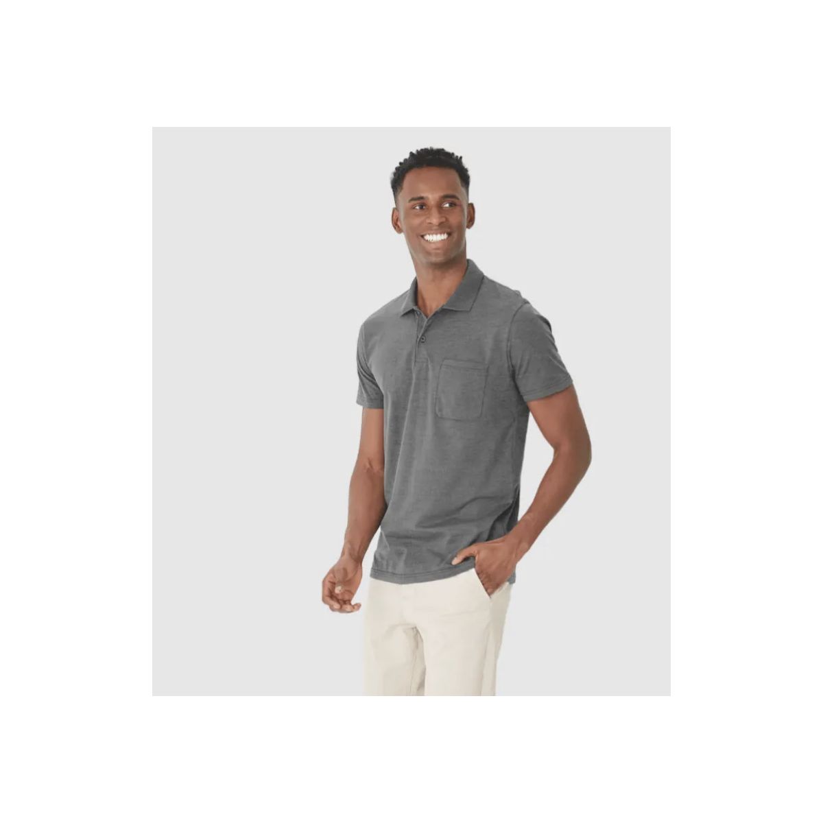 Camisa Polo Básica Masculina Gola Esporte Em Algod... - Fátima Modas