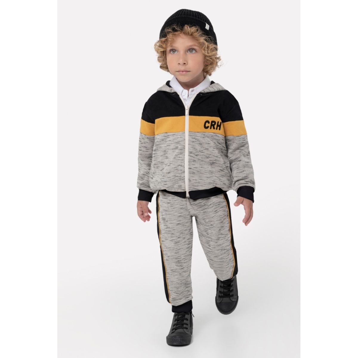 Conjunto Moletom Carinhoso Jaqueta Capuz Moletom C... - Fátima Modas