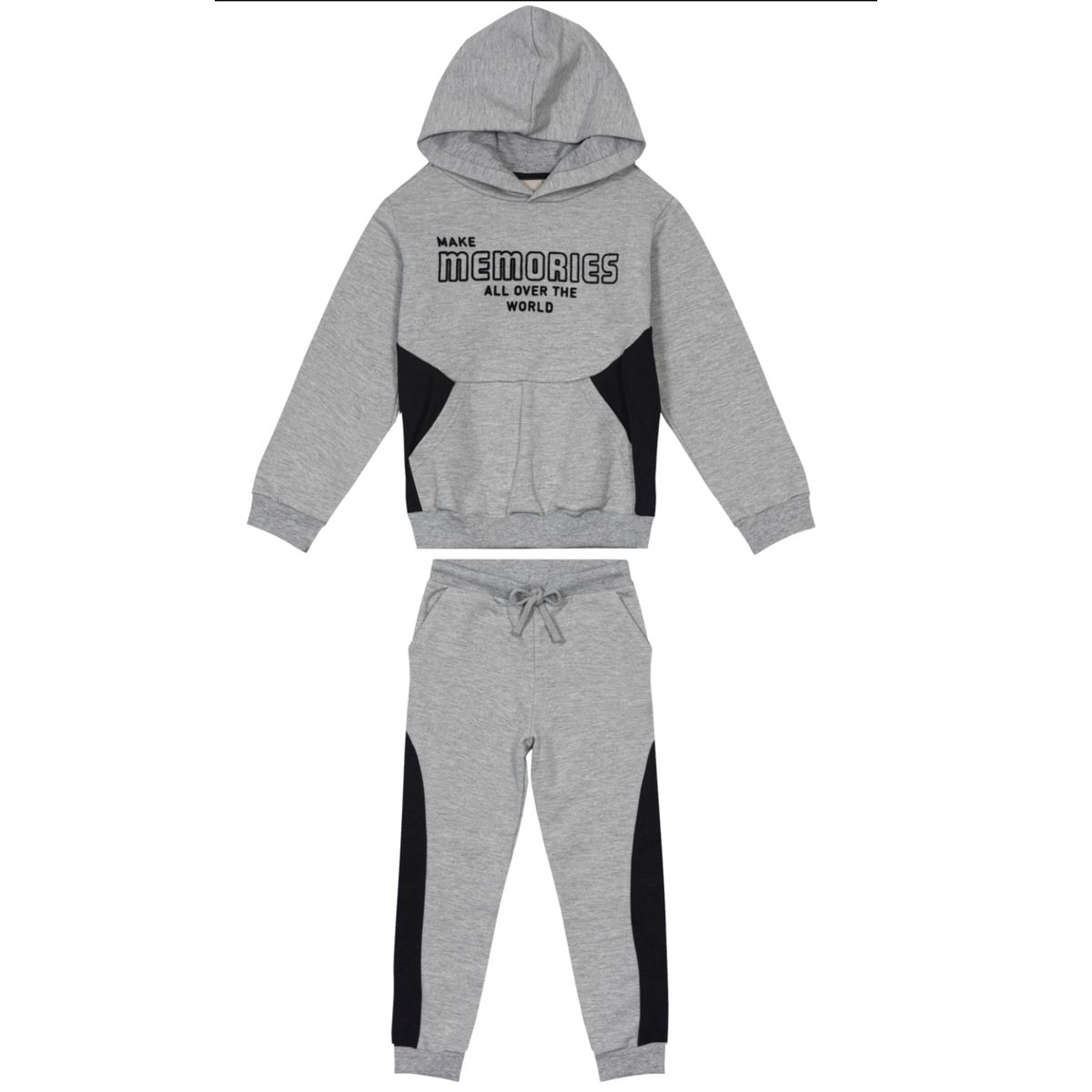 Conjunto Menino Blusão Estampa Lettering Em Moleto... - Fátima Modas