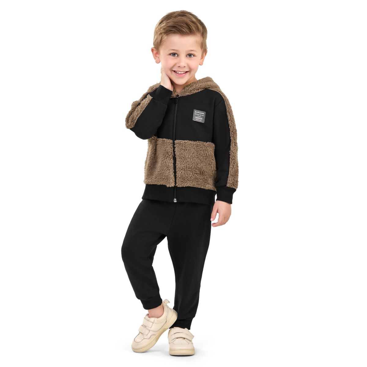 Conjunto Jaqueta Pelo E Moletom Infantil Menino El... - Fátima Modas