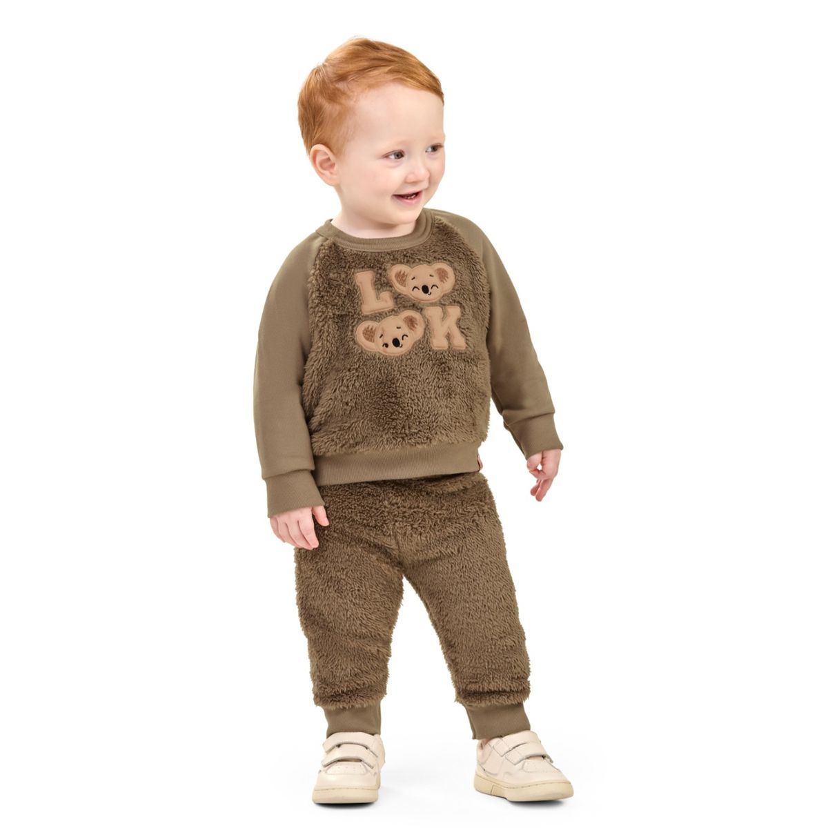 Conjunto Pelo e Moletom Bebê Menino Look Elian Mar... - Fátima Modas
