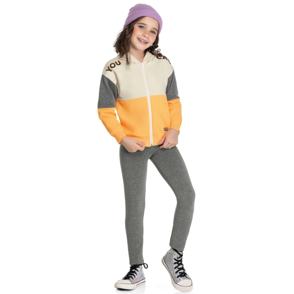 Conjunto Longo Feminino Jaqueta de Moletom com Cap... - Fátima Modas