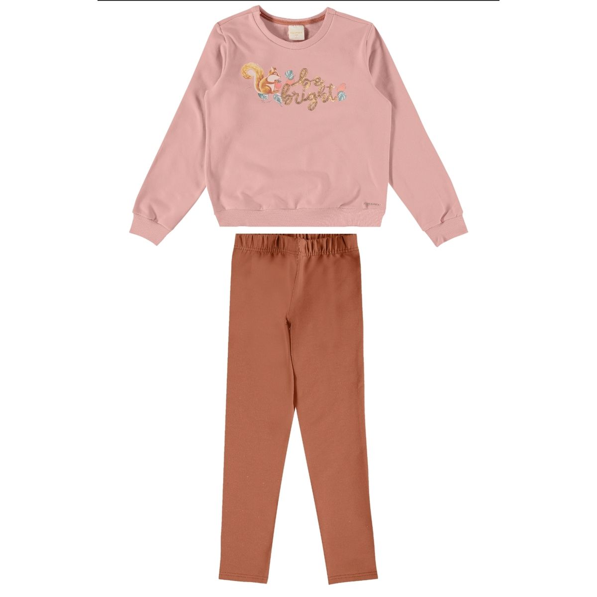 Conjunto carinhoso esquilo Rosa - Fátima Modas