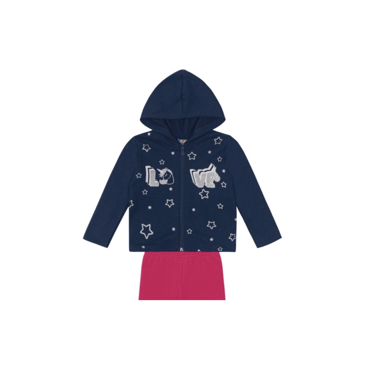 Conjunto infantil menina de estrelas Brandili - Fátima Modas