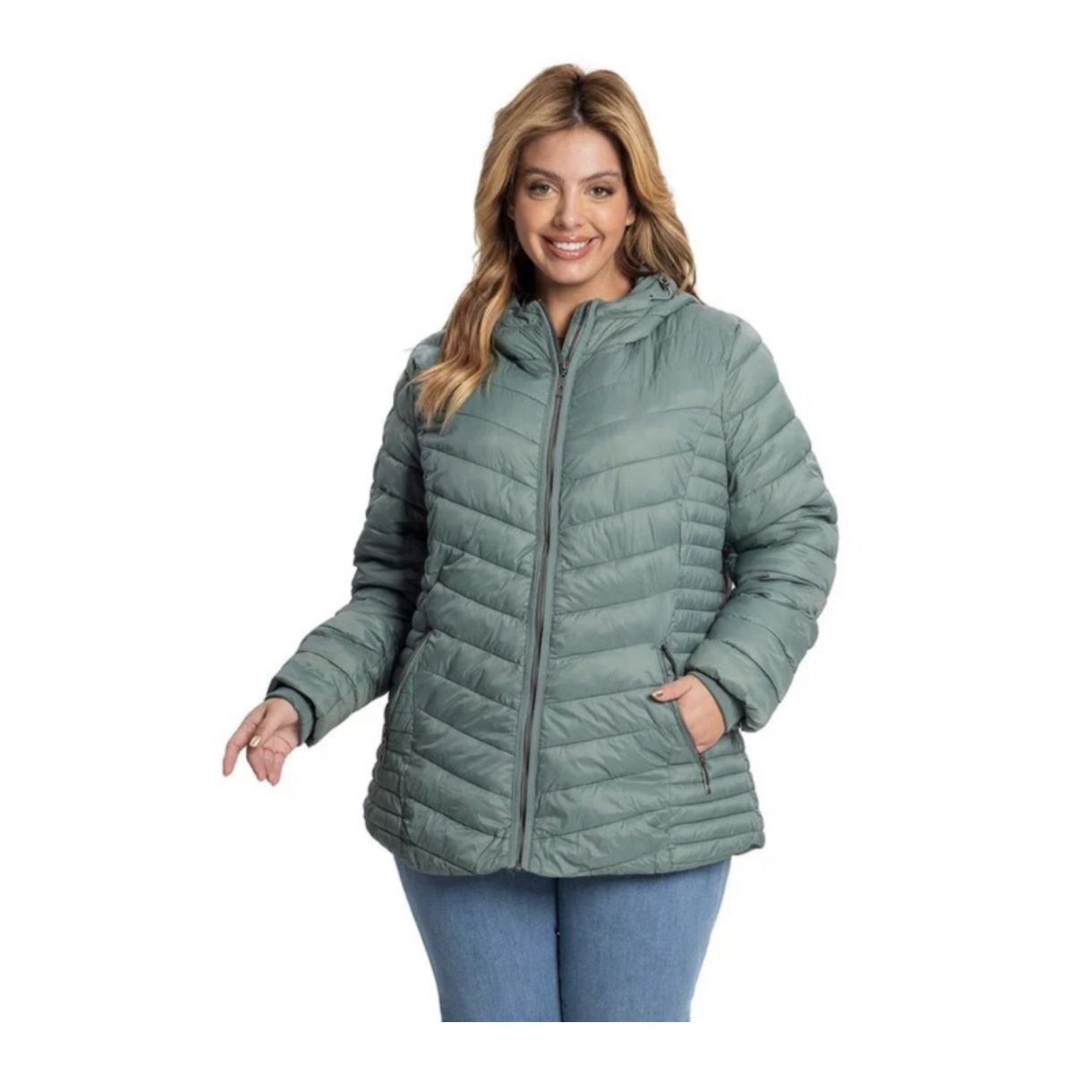 Jaqueta puffer feminina plus size - Fátima Modas