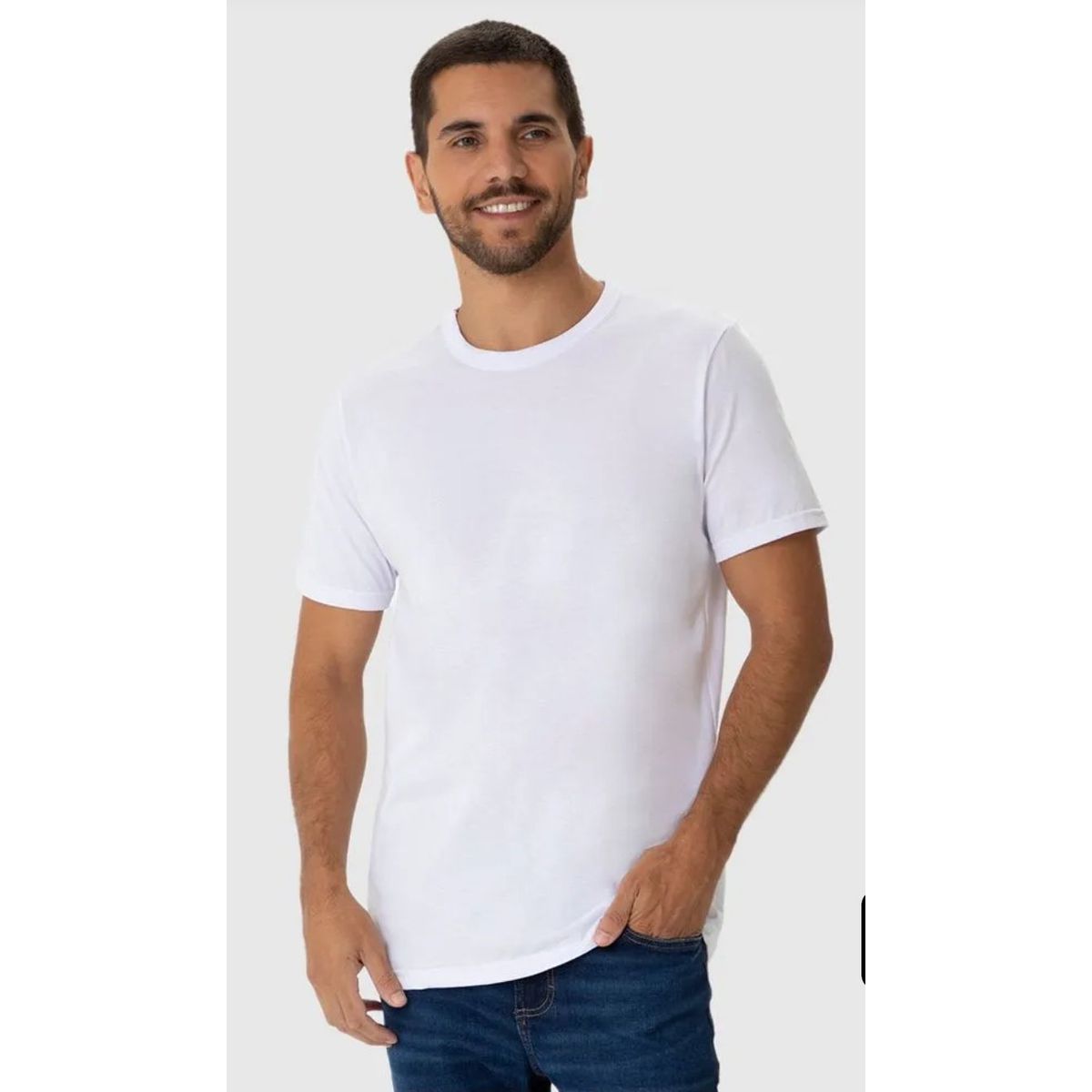 Camiseta Original Masculina Decote Redondo Em Algo... - Fátima Modas