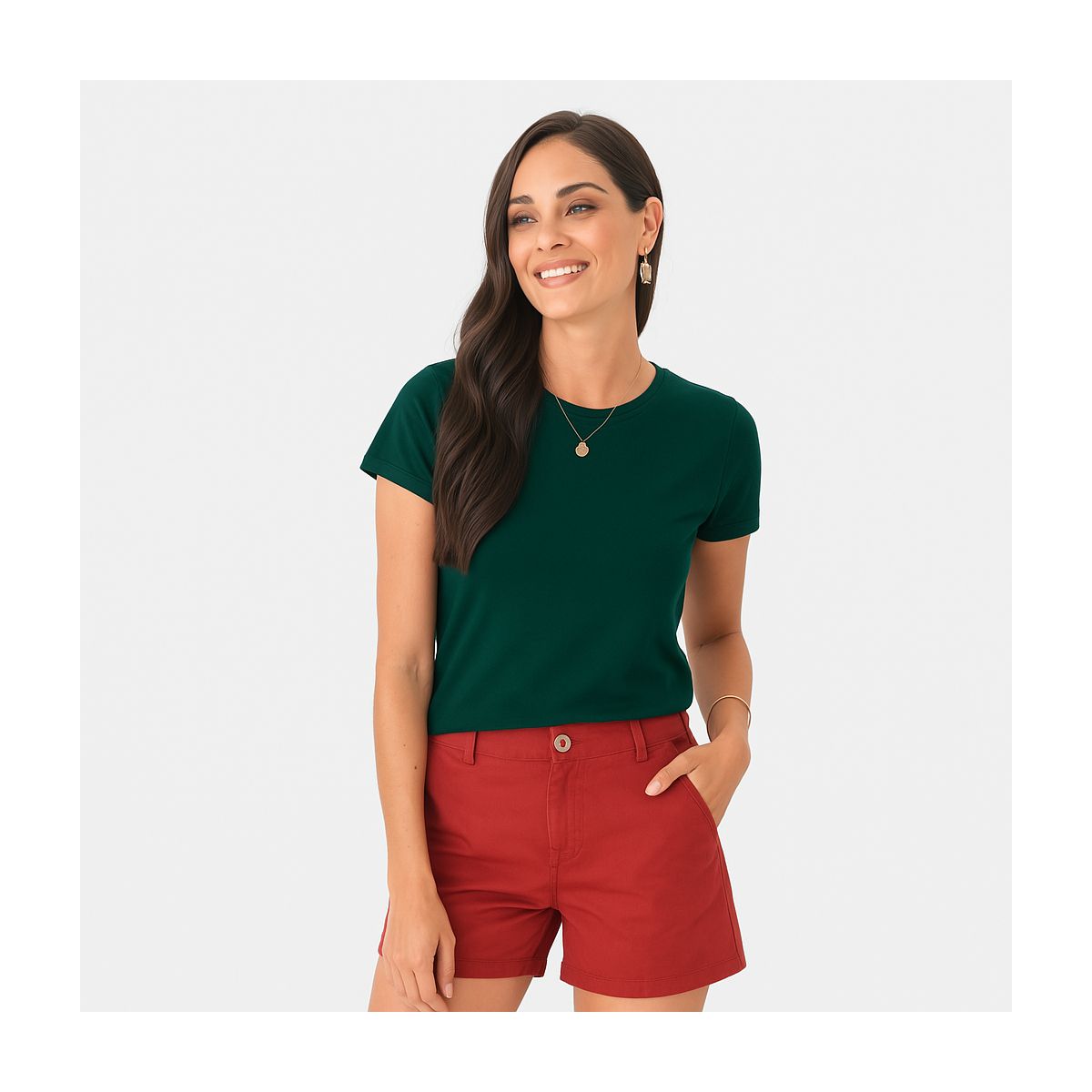 Blusa Básica Feminina Baby Look Em Algodão - Fátima Modas