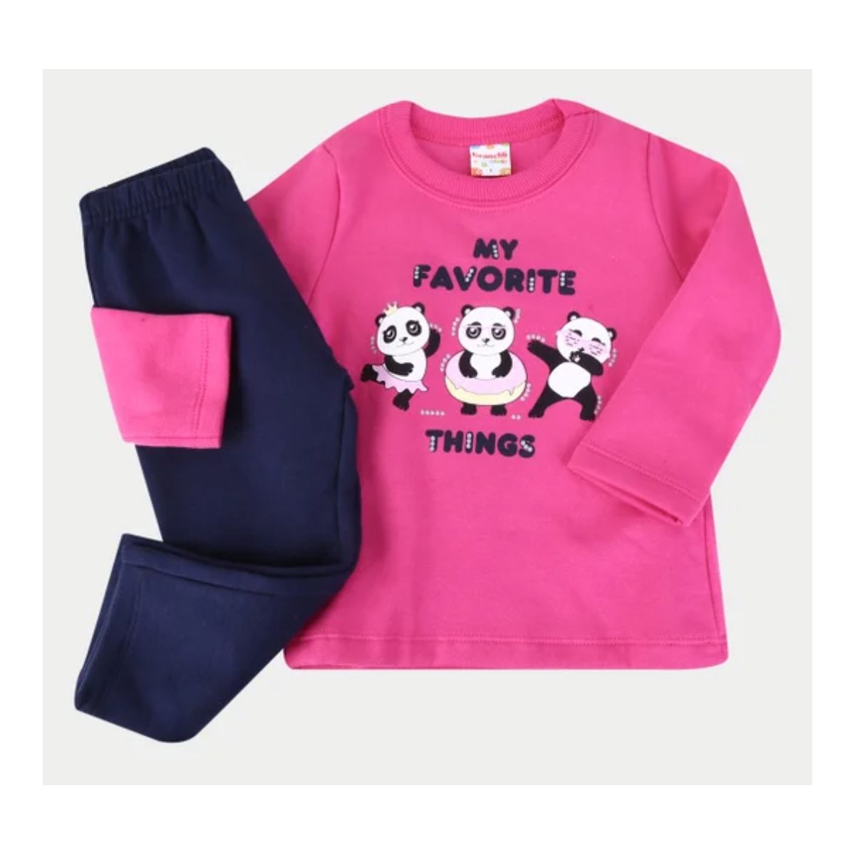 Conjunto Infantil Moletom Brandili Panda Feminino ... - Fátima Modas
