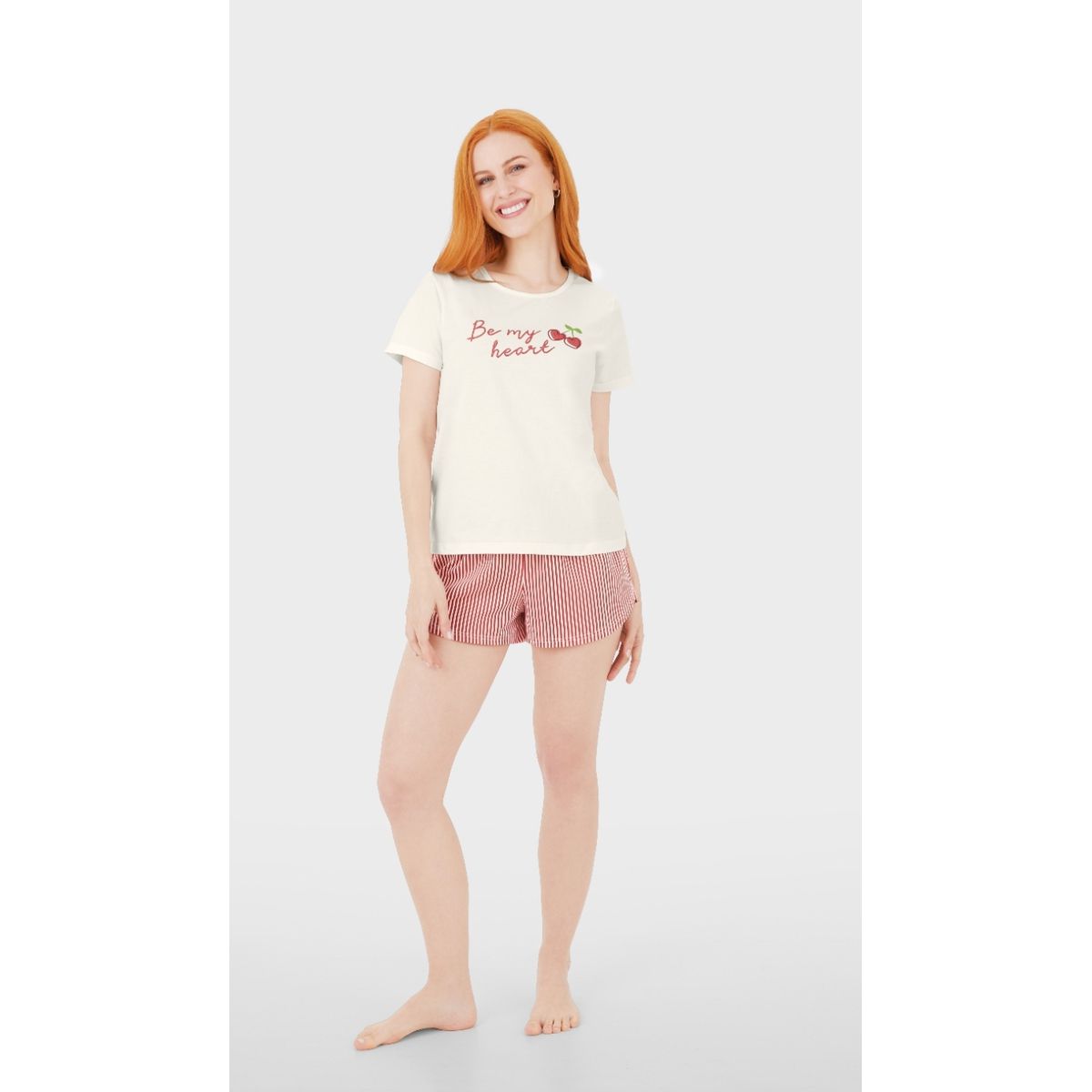 Pijama Feminino Curto Malwee Cereja - Fátima Modas