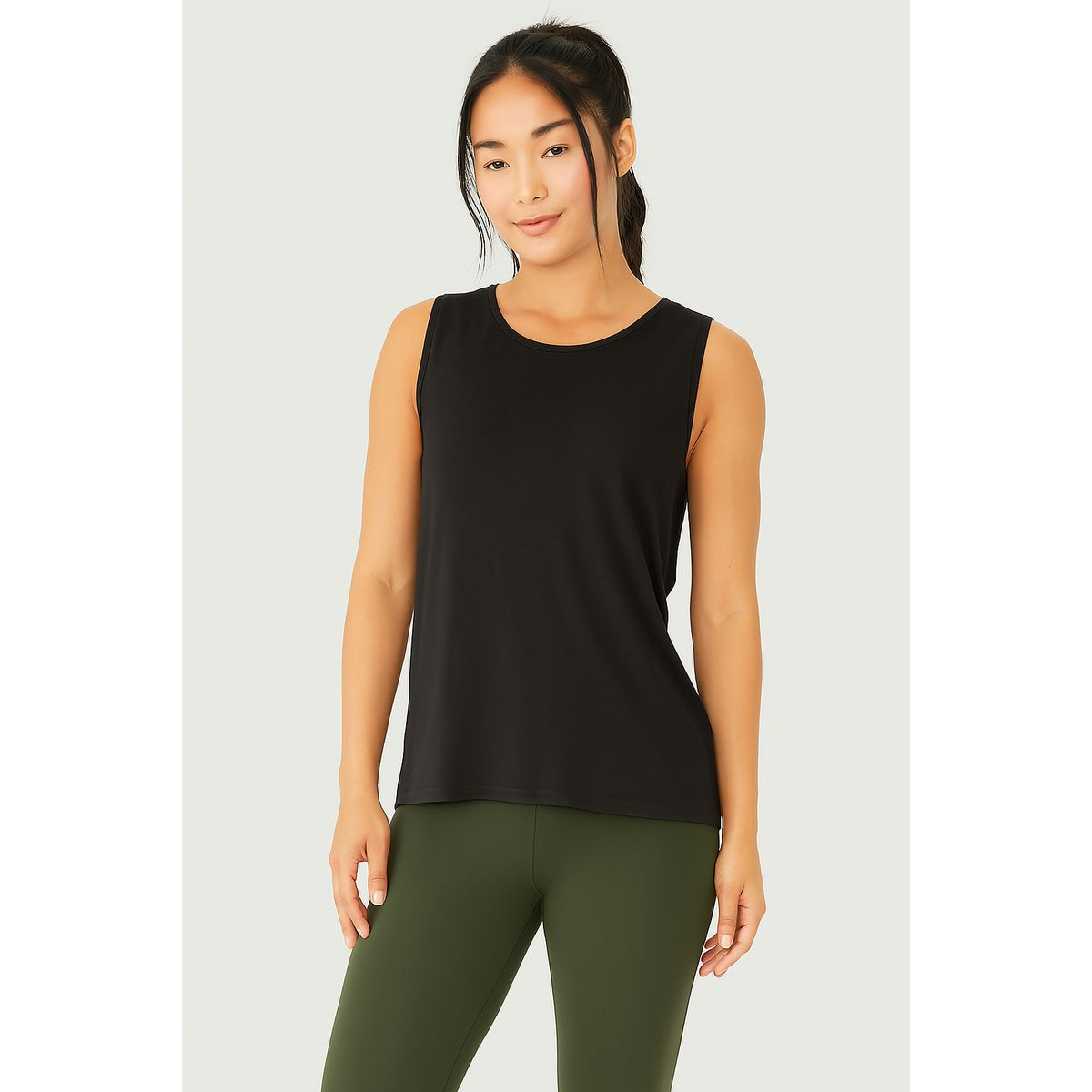 Regata Cavada Feminina Em Malha Viscose Stretch - ... - Fátima Modas
