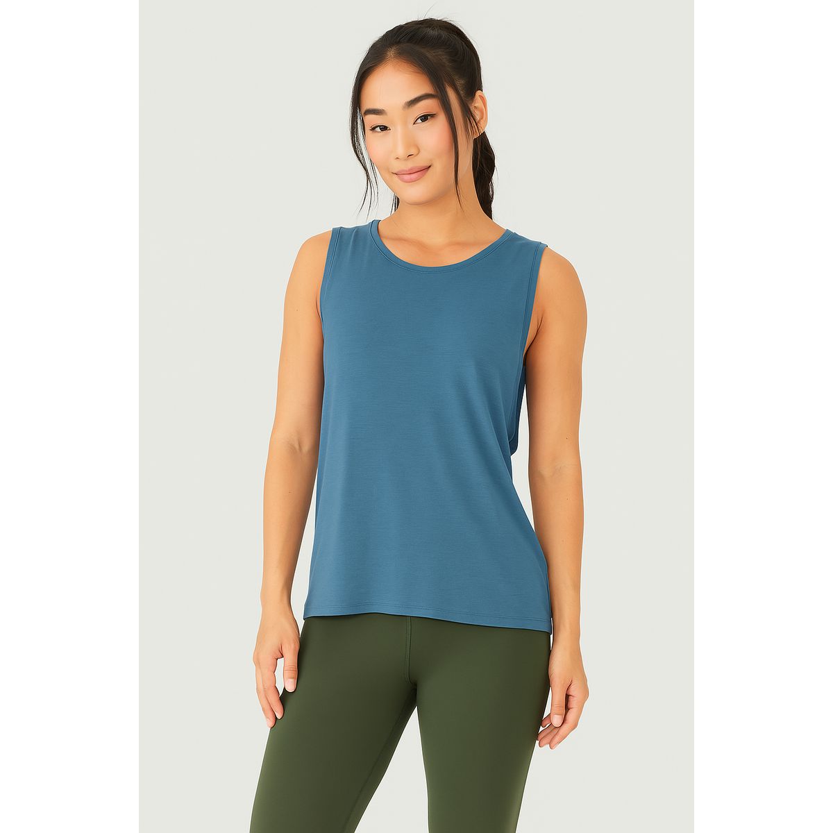 Regata Cavada Feminina Em Malha Viscose Stretch - ... - Fátima Modas