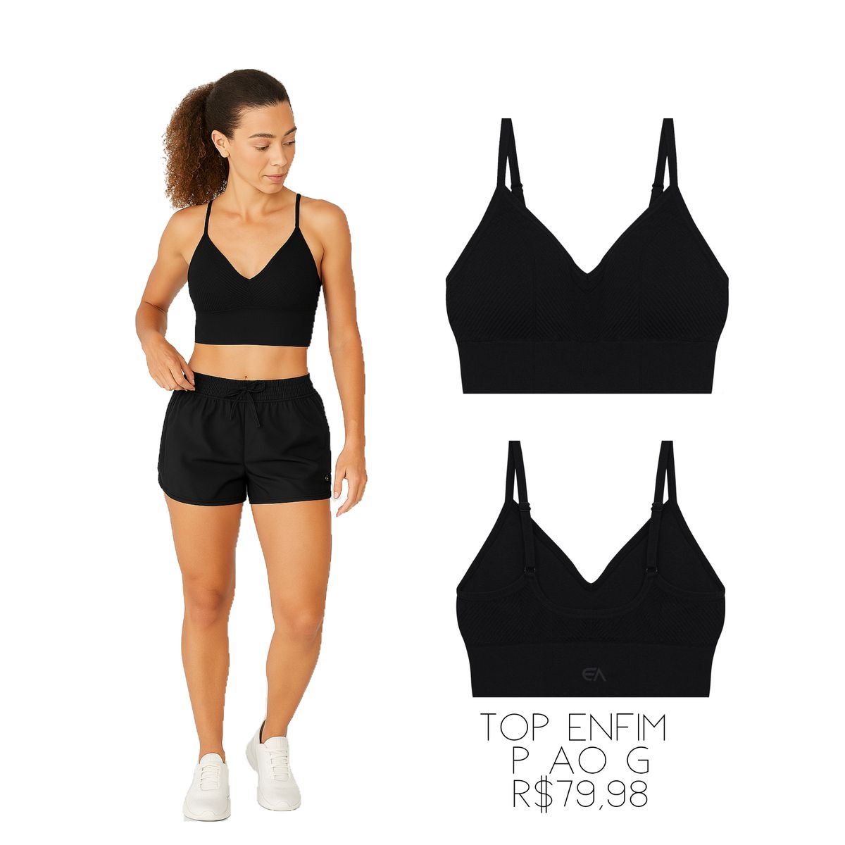 Top Esportivo Regata Bojo Removível Em Seamless Po... - Fátima Modas