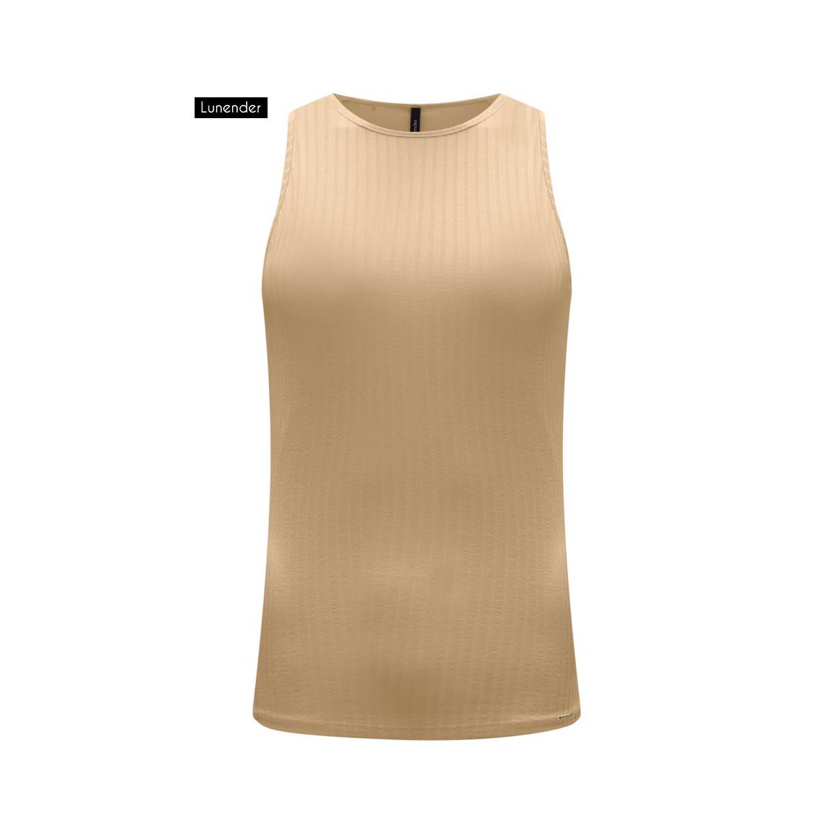 BLUSA MALHA CANELADO TRACY Bege - Fátima Modas