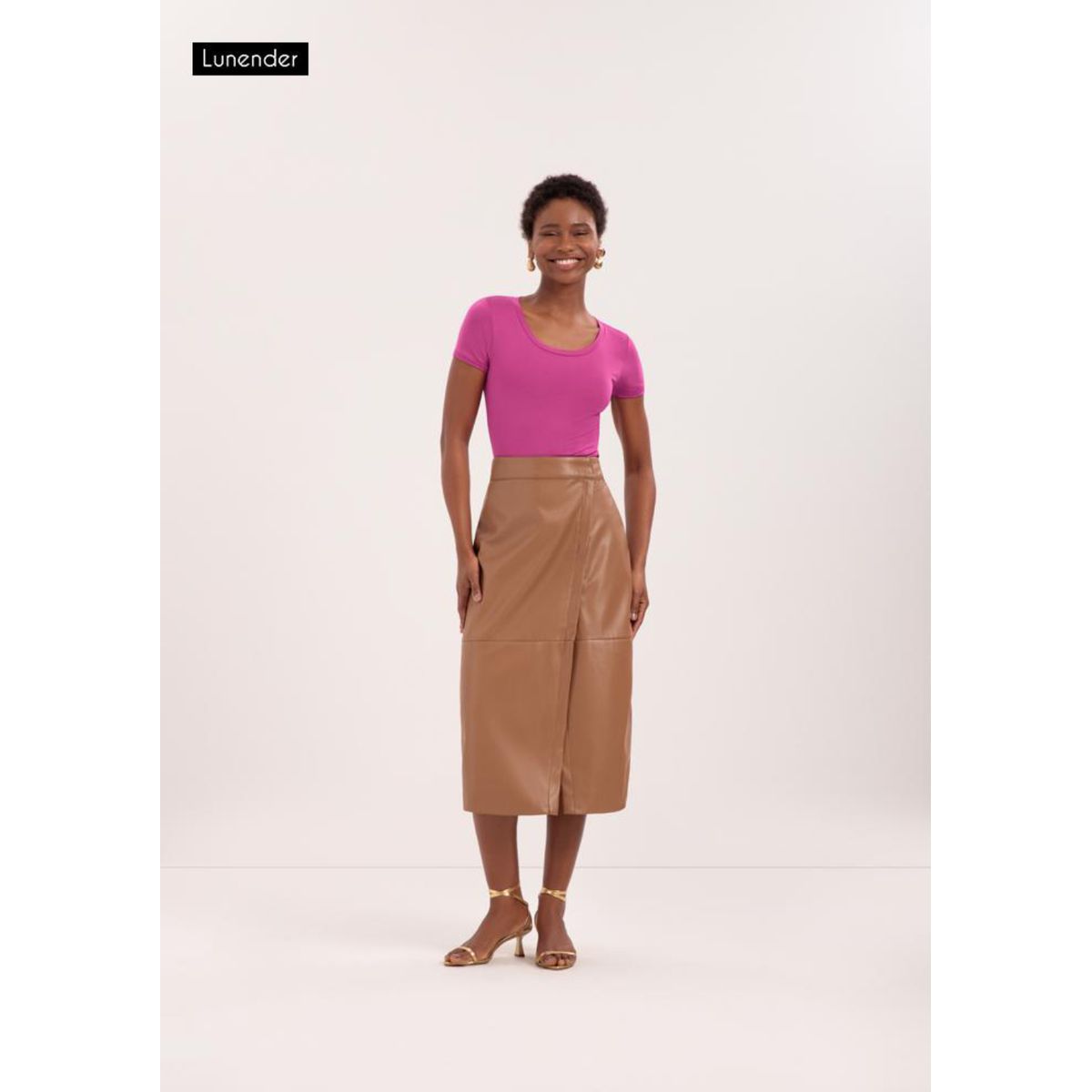 Blusa viscose Lunender rosa - Fátima Modas