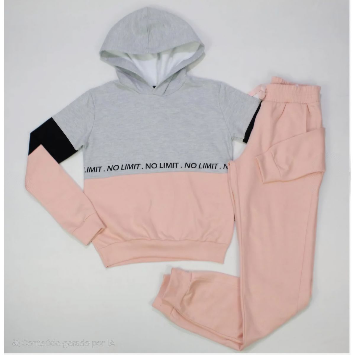 Conjunto Moletom Feminino com Capuz - Fátima Modas