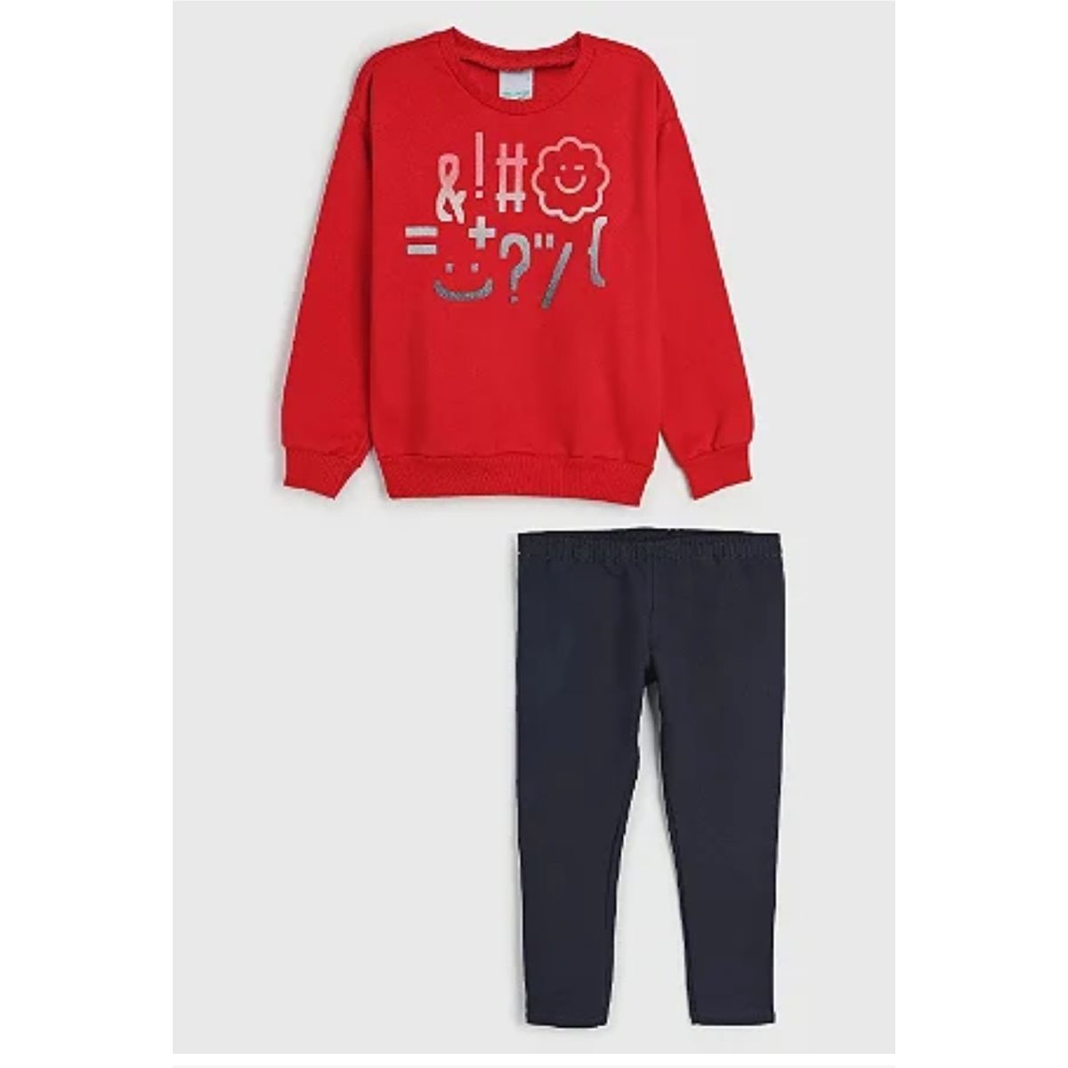 Conjunto Infantil Feminino de Moletom Blusão e Cal... - Fátima Modas