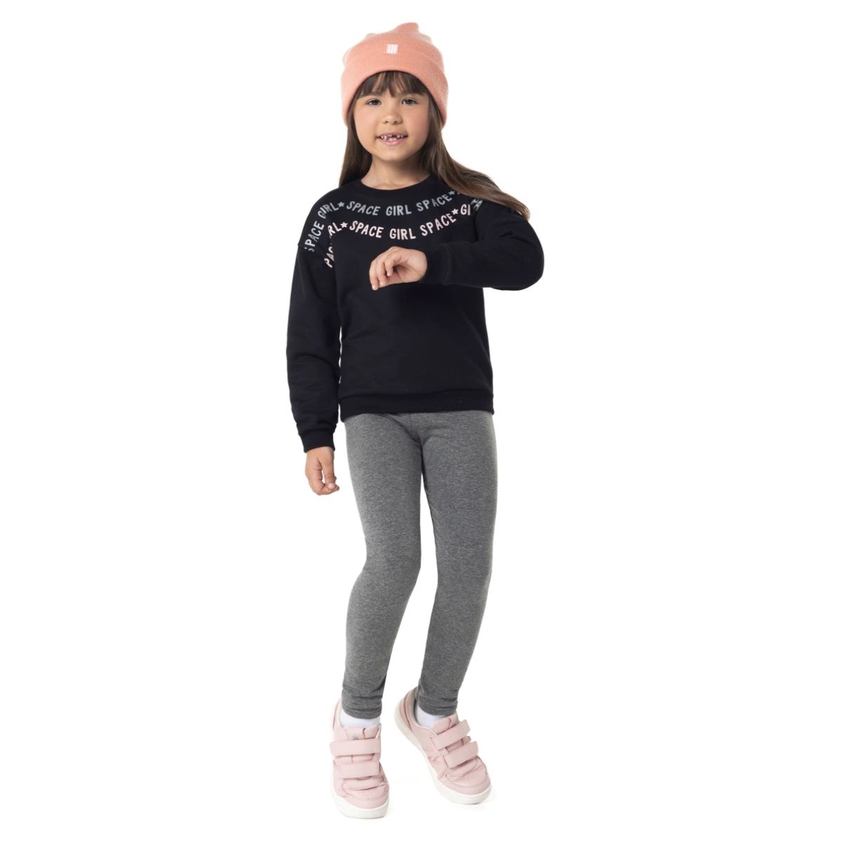 CONJUNTO INFANTIL MENINA SPACE GIRL EM MOLETOM FLA... - Fátima Modas
