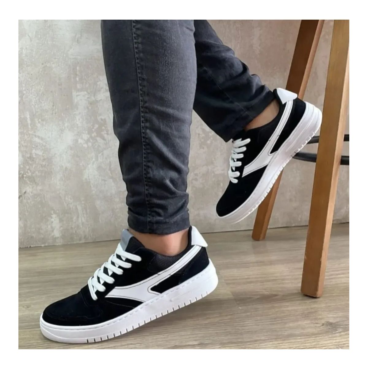 tenis actvitta 4929105 masc preto preto branco - Fátima Modas