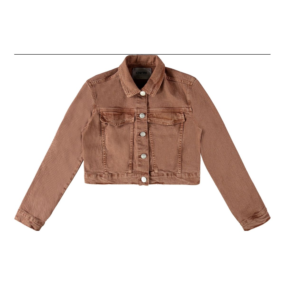 Jaqueta Cropped Feminina Em Sarja Com Elastano - E... - Fátima Modas