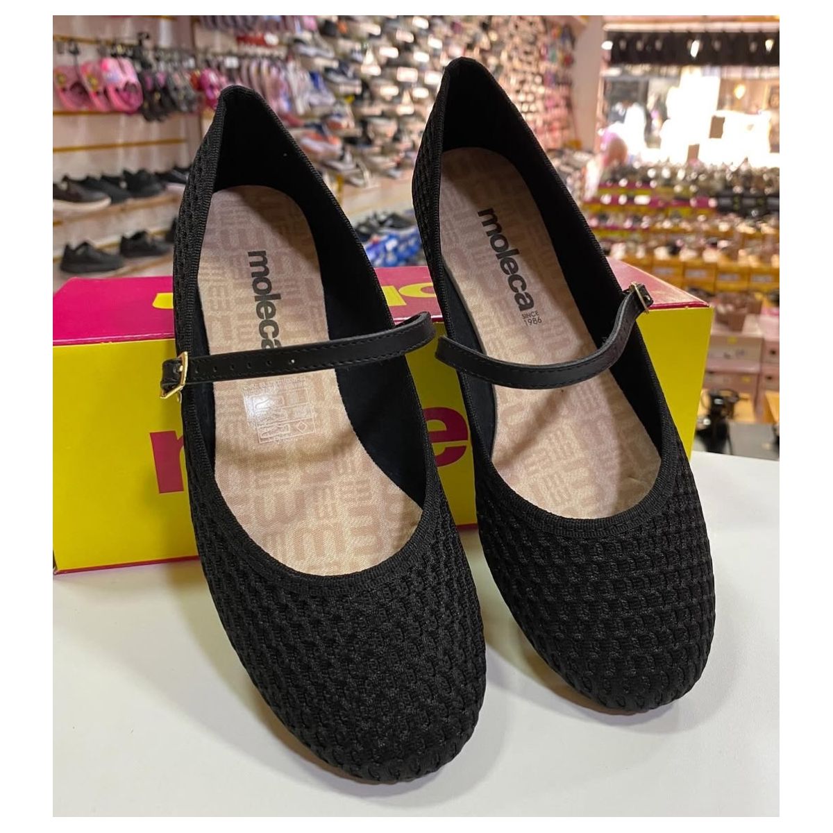 Sapatilha Boneca Moleca Texturizada Preto - Fátima Modas