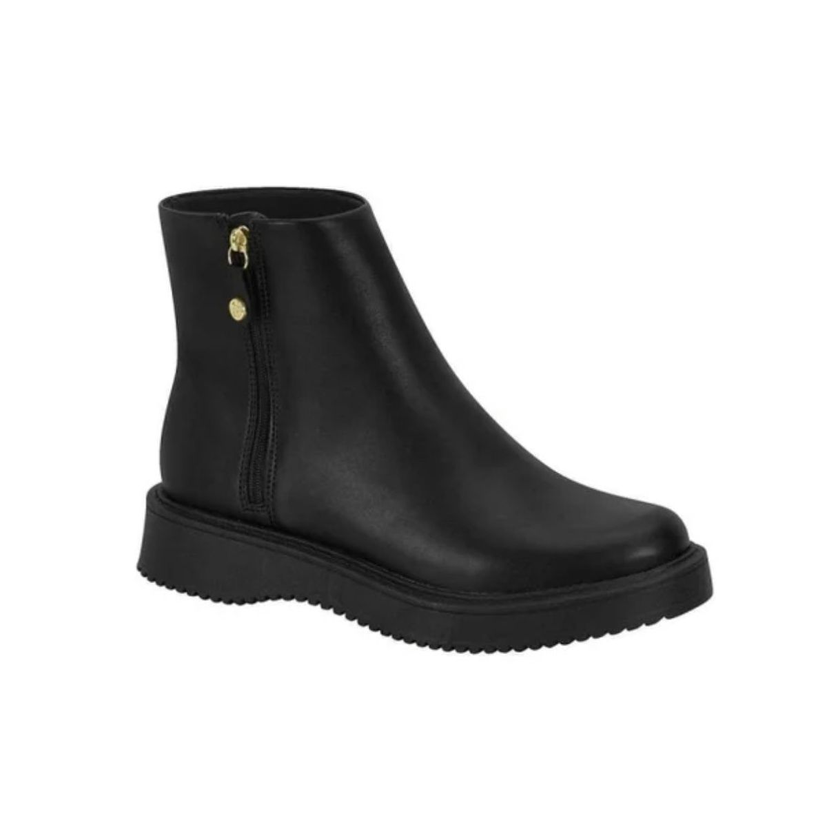 Bota Feminina Cano Curto Flatform Moleca - Preto - Fátima Modas